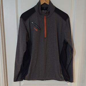 Ping Men's Charcoal and Black Jacket with Orange Accent